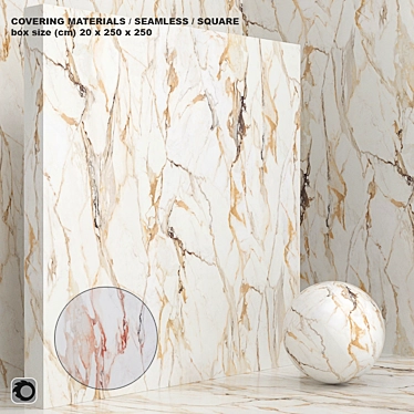 Seamless Marble Plaster Set 3D model image 1 