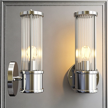 Claridges Silver 1-Light Wall Sconce 3D model image 1 