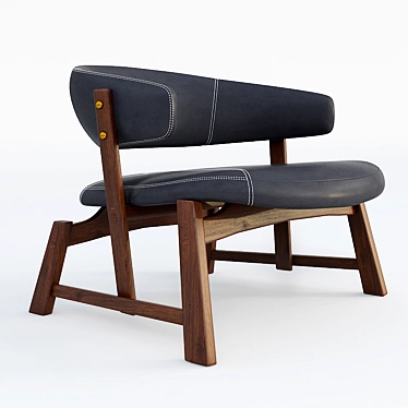 Sleek Sapao Lounge Chair - Comfy Elegance 3D model image 1 