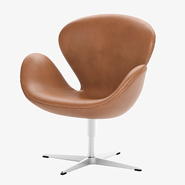 Elegant Swan Chair Replica 3D model image 1 