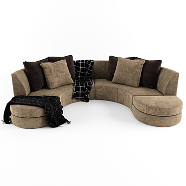Elegant Vittoria Frigerio Sofa 3D model image 1 