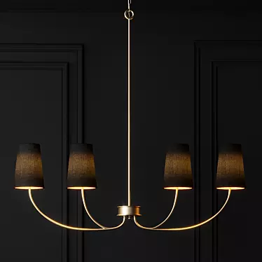 Elegant Lottie Linear Chandelier 3D model image 1 