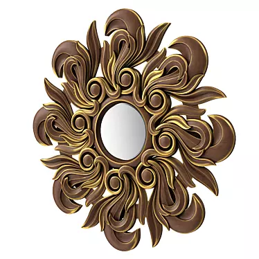 Elegant Round Mirror - 4883 3D model image 1 