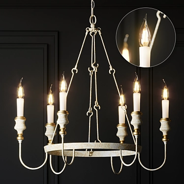 Elegant Kira Chandelier: Perfect Lighting Solution 3D model image 1 