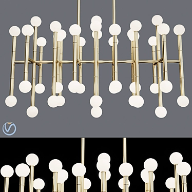 Elegant Meurice Chandelier: Illuminate in Style 3D model image 1 