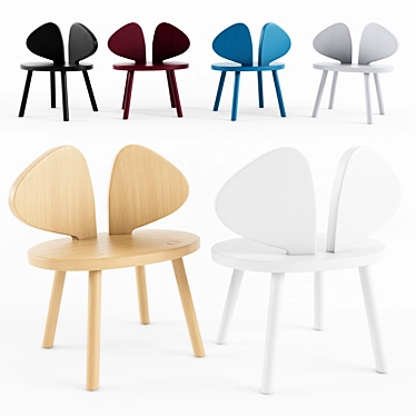 Nofred Mouse Chair - Stylish & Ergonomic Seating 3D model image 1 