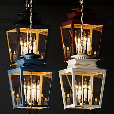 Elegant Piedmont Lantern: Stylish Lighting Solution 3D model image 1 