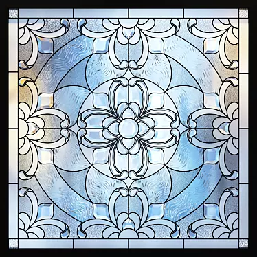 Vibrant Stained Glass Window 3D model image 1 