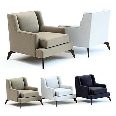 Enzo Armchair: Stylish & Comfortable Seating 3D model image 1 