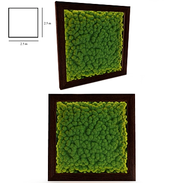 Evergreen Bliss: Moss Wall Panel 3D model image 1 