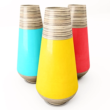 Colorful Modern Vase 3D model image 1 