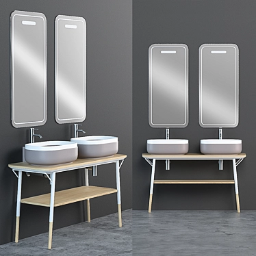 Modern Sink Furniture: Oblon Sabi 3D model image 1 