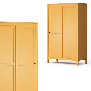 Modern Hemles Wardrobe for Light Interiors 3D model image 1 