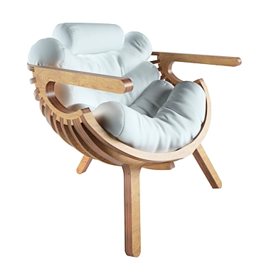 Branca Lisboa Shell Chair: Timeless Comfort 3D model image 1 