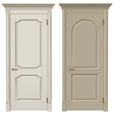 Elegant Classic Interior Doors 3D model image 1 