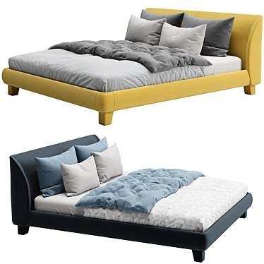 CARNABY Bed: Sleek & Stylish by Twils 3D model image 1 