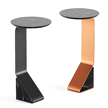 Elegant Petra Side Table by Luciano Santell 3D model image 1 