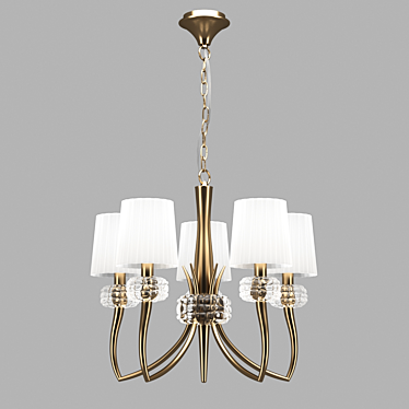 Elegant LOEWE Chandelier - Illuminate Your Space 3D model image 1 