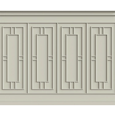 Elegant Wall Moulding for Seamless Design 3D model image 1 