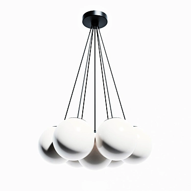 Elegant Ball Pendant Light 3D model image 1 