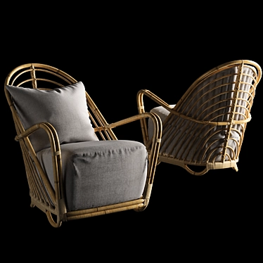 Arne Jacobsen Sika Lounge Chair: Reloaded Elegance 3D model image 1 