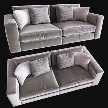 Authentic Italian Sofa 3D model image 1 