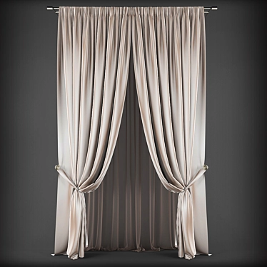 Polys and Verts Curtains: 117240 Polys, 118717 Verts 3D model image 1 