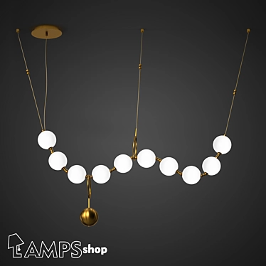 Beaded Chic: Chandelier Magic 3D model image 1 