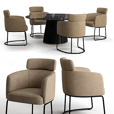 Title: Elegance in Circularity with Ditre Italia Claire 3D model image 1 