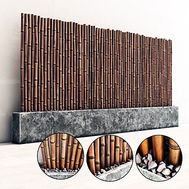 Bamboo Gravel Fundament: 3D Decor 3D model image 1 