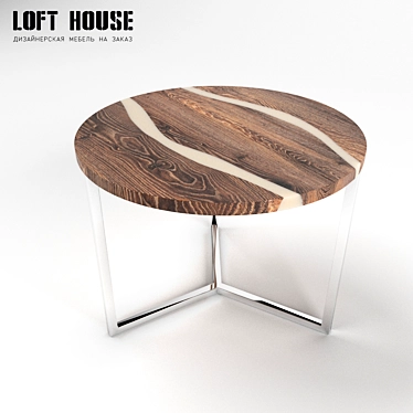 Modern Caragana Wood Coffee Table 3D model image 1 