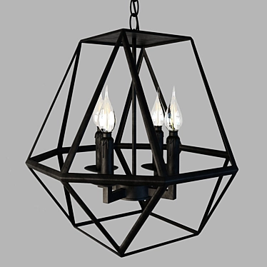 Elegant Vigore Chandelier 3D model image 1 