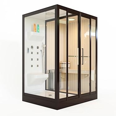 Banff S-45R Sauna Shower Cabin 3D model image 1 