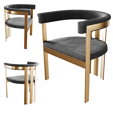 Eichholtz Velvet Dining Chair 3D model image 1 