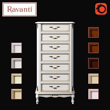 OM Ravanti - Stand 3: Elegant Birch Wood Console 3D model image 1 