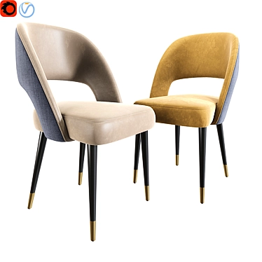 Elegant Cline Dining Chair 3D model image 1 