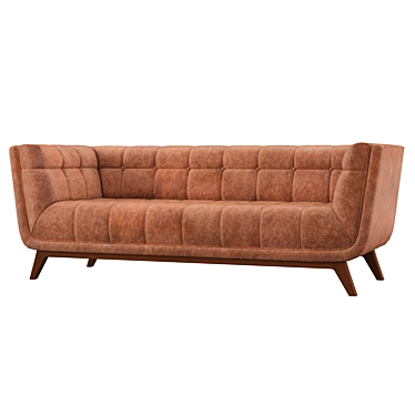 Elegant Leather Sofa - Caryn 3D model image 1 