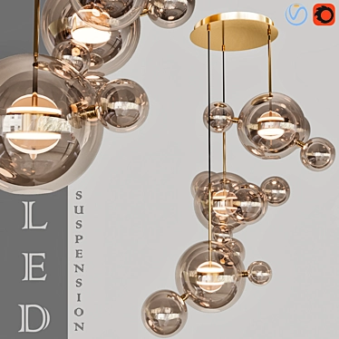 Bubble Lamp: Modern LED Suspension 3D model image 1 