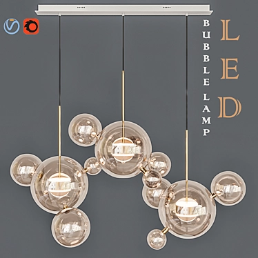 Modern LED Bubble Lamp: Rectangle 14 3D model image 1 