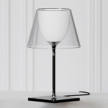 Minimalist Glass Table Lamp by Starck 3D model image 1 