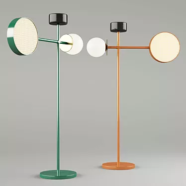 Monaco Floor Lamp: Stylish, Versatile, Artistic 3D model image 1 