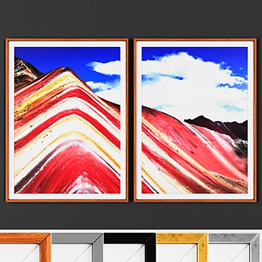 Choice Frame Set: 2 Pictures, 5 Frame Options 3D model image 1 