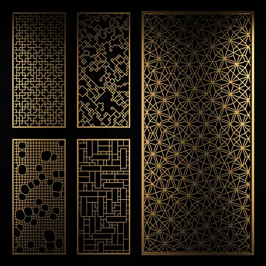 Modern Pattern Decorative Partitions 3D model image 1 