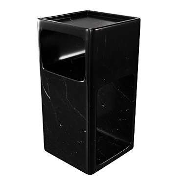 Elegant Black Marble Side Table: Eichholtz Adler 3D model image 1 