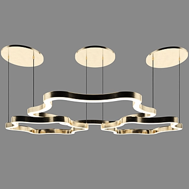 Sleek Curve Ceiling Light 3D model image 1 