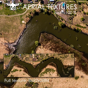 Aerial Riverbed Texture 3D model image 1 