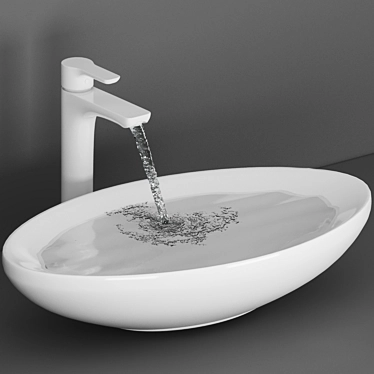 Falling Water Ceramic Basin 3D model image 1 