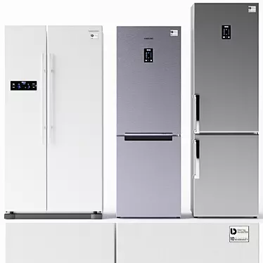 Samsung Refrigerator Set: Cool & Convenient 3D model image 1 