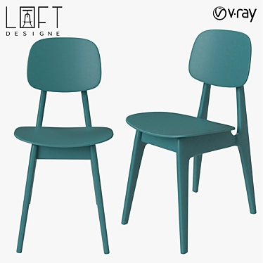 Modern Plastic Chair - LoftDesigne 4383 3D model image 1 