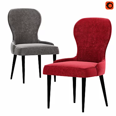 Marsala Velvet Deephouse Chair: Elegant and Luxurious 3D model image 1 